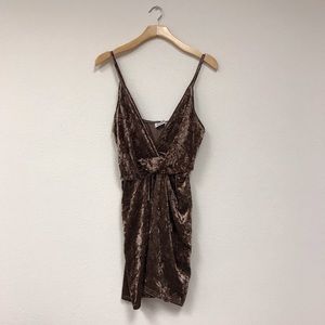 Reverse Keep Talking Velvet Dress
